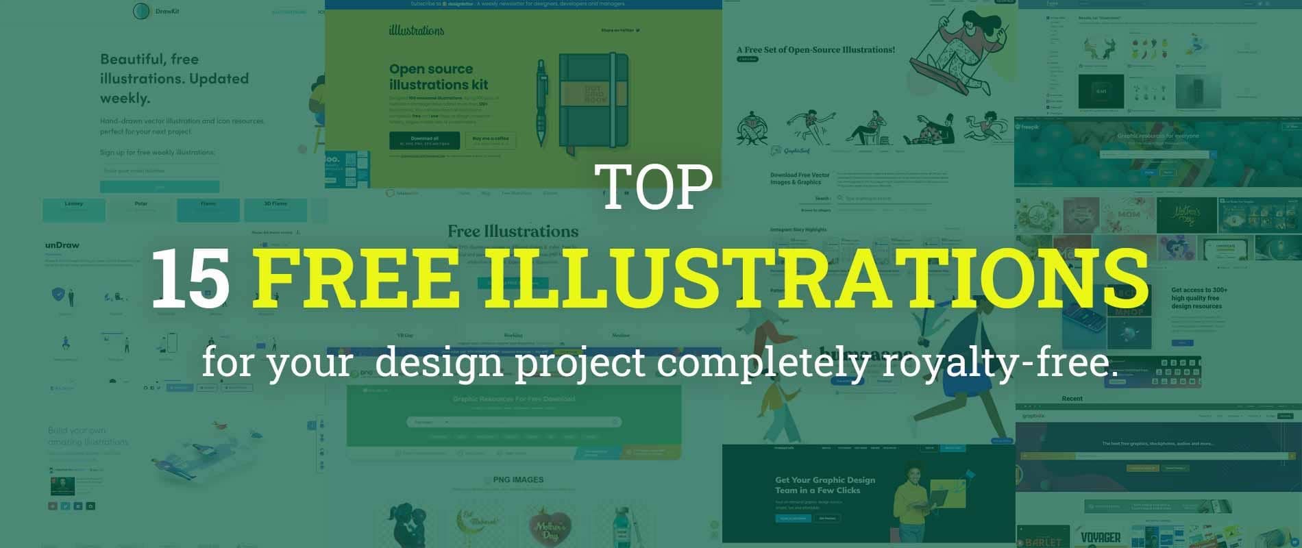 You are currently viewing Top 15 Free illustrations for your  design project completely royalty-free.