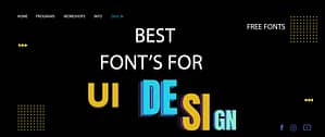 Best Fonts For UI Design