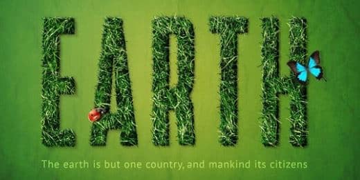 Grass Earth Text Effect