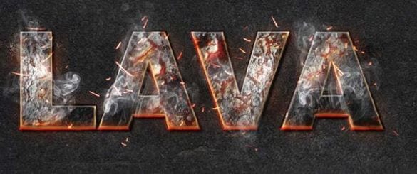 Magma Hot Text Effect