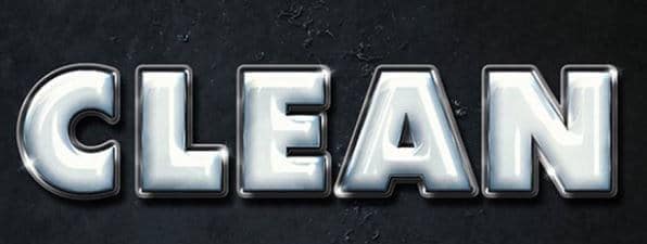 Glossy Plastic Text Effect