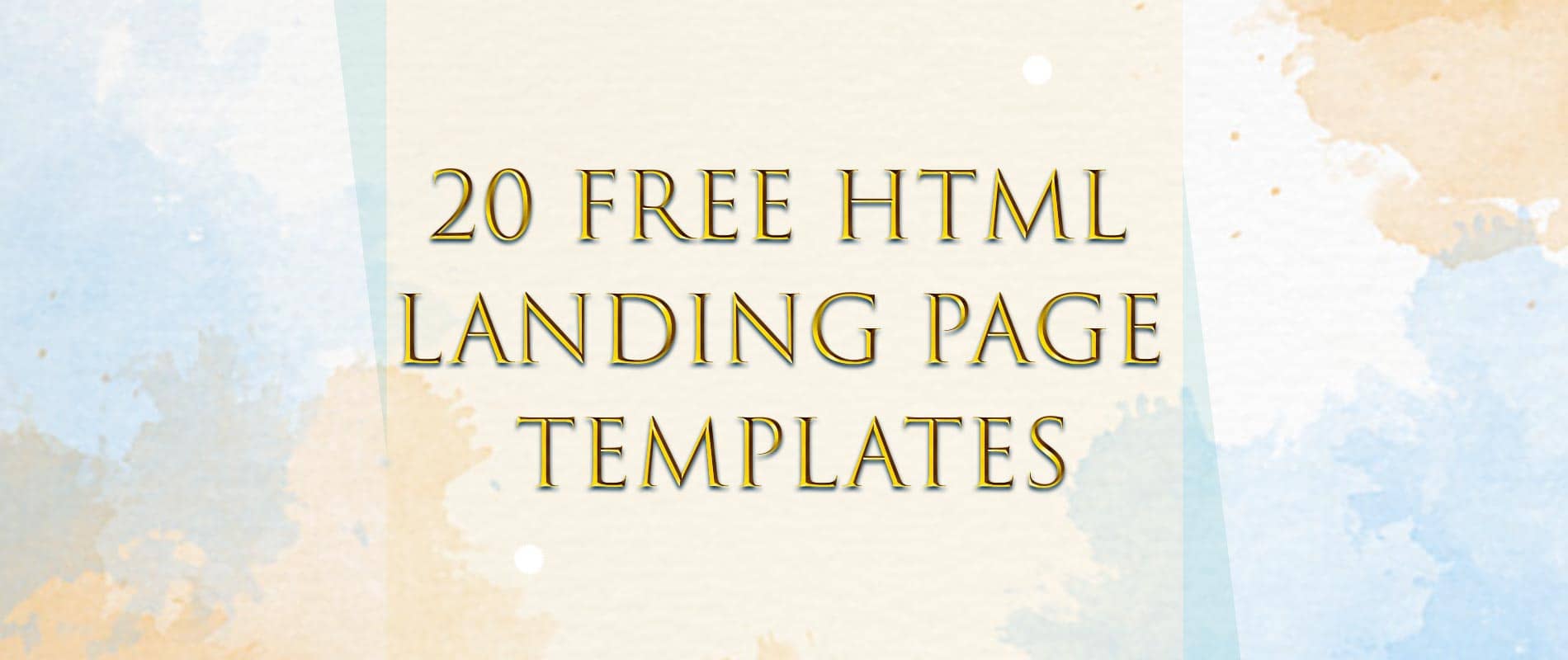 20 Free Html Landing Page Templates - Codes And Design